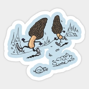 Mushroom runners Sticker